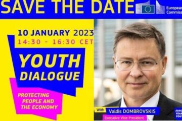 Asistimos al «DIÁLOGO CON LA JUVENTUD» con el Comisario Europeo de Comercio, Valdis Dombrovskis