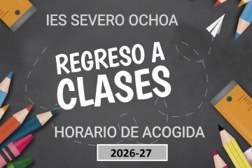 Horario de acogida del alumnado. Inicio del curso 2026-2027